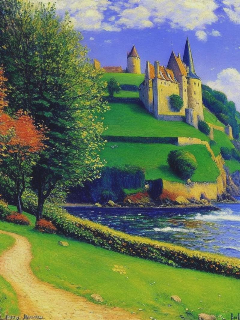 04071-739977035-wallpaper, an ancient castle, artwork by Henry Moret.png